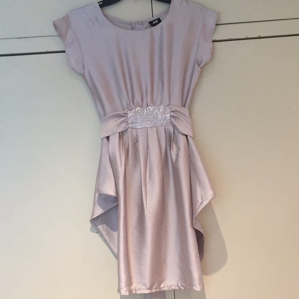 Elegant Beige Gold Fancy Cocktail Dress Sequined